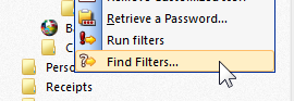 find filters for target folder