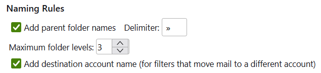 max folders in default name