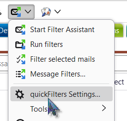 quickFilters settings
