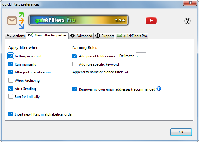 new filter properties