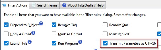 UTF-16 option